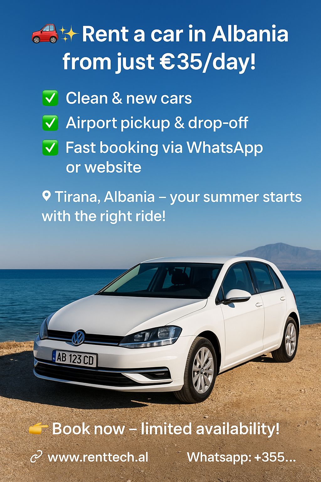 Rent a Car in Albania from Just €35/Day!